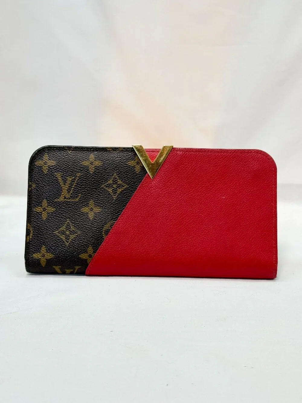 Louis Vuitton Kimono Wallet Cerise Red Monogram 2016 Leather V Clasp